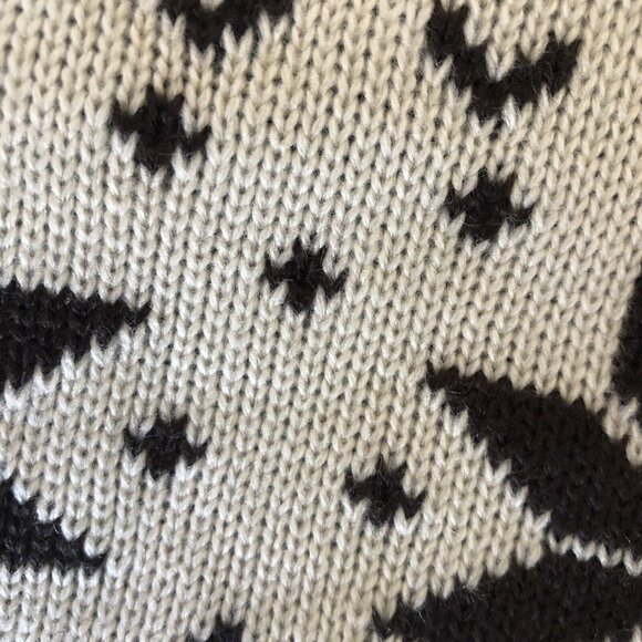 Bienvenu Reversible Scarf Winter Warm Crochet Knit Brown Beige Snowflake - Picture 3 of 5